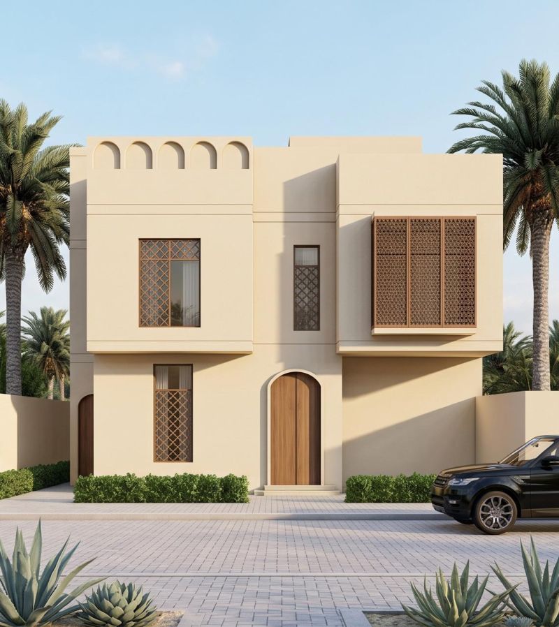 مثال بصري لواجهة سكنية في جدة